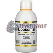 Liposomal A, D3, E & K2 (250 мл: 50 порций), California Gold Nutrition