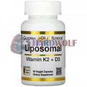 Liposomal Vitamin K2 + D3 (60 шт), California Gold Nutrition