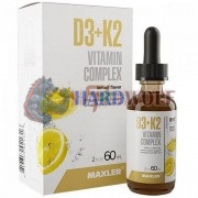 D3+K2 Vitamin Complex [Liquid] (60 мл x 120 порций), Maxler