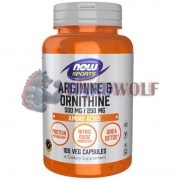 Arginine & Ornithine [500 мг x 250 мг] (100 шт), NOW Sports