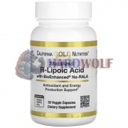 R-Lipoic Acid [BioEnhanced® Na-RALA] (120 шт), California Gold Nutrition