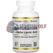 Benfotiamine + Alpha Lipoic Acid (90 шт по 150 мг), California Gold Nutrition