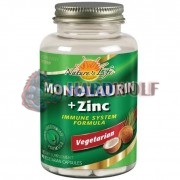 Monolaurin + Zinc (90 шт), Nature's Life